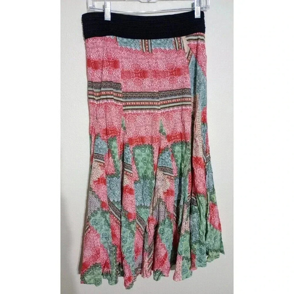 Lapis Dresses & Skirts - Lapis Skirt Boho Colorful Midi Flowy Lined Size Large